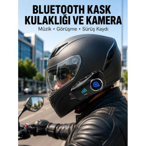 Q28 Kameralı Motosiklet Kask Kulaklık Bluetooth 5 3 Su Geçirmez 1080p Hd Yeni Nesil