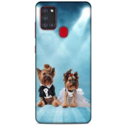 Samsung Galaxy A21s Kılıf Köpek Kıyafetleri (18) Telefon Kılıfları Yorkshire Gömlek Papyon