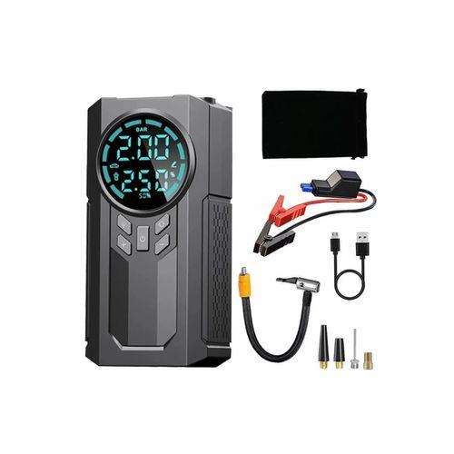 Şarjlı 8.000 Mah Taşınabilir Çanta Araç Akü Şarj Takviyeli Işıklı Hava Kompresörü Powerbankli