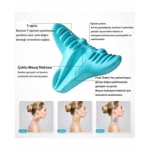 Boyun Ve Omuz Gevşetici, Servikal Traksiyon Cihazı Akupunktur Boyun Omuz Sırt Desteği Masaj Yastığı, Boyun Sedye Masajı
