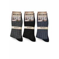 Missbella Yün Jakarlı Erkek Çorap 3 Adet