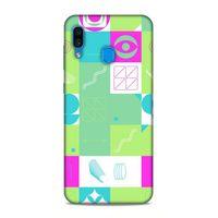 Samsung Galaxy A30 Uyumlu Kılıf Insomnia (30) Silicone Case Pembe Yeşil