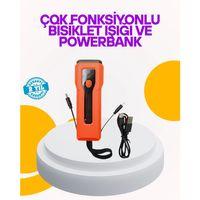 Su Geçirmez Bisiklet Işığı 5000 Mah Powerbankli Ön Far