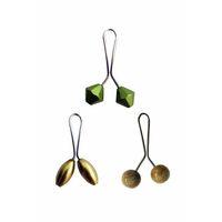 3 Adet Tesettür Eşarp ve Şal Klipsi Sarı Hardal Yeşil