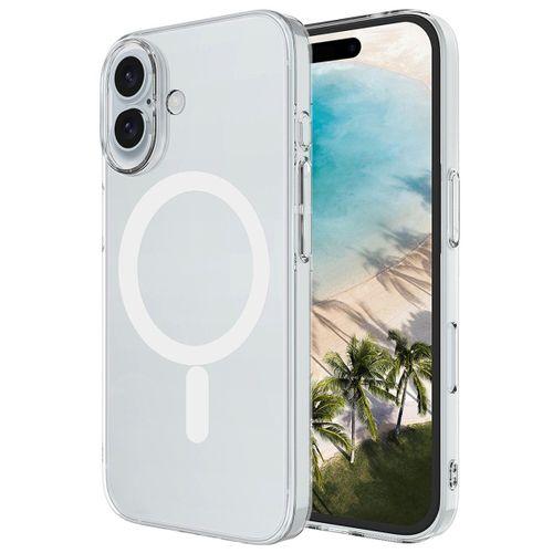 Apple iPhone 17 Kılıf IC Çipli M-Safe Şarj Özellikli Şeffaf Kamera Çerçeveli Zore Toledo Kapak