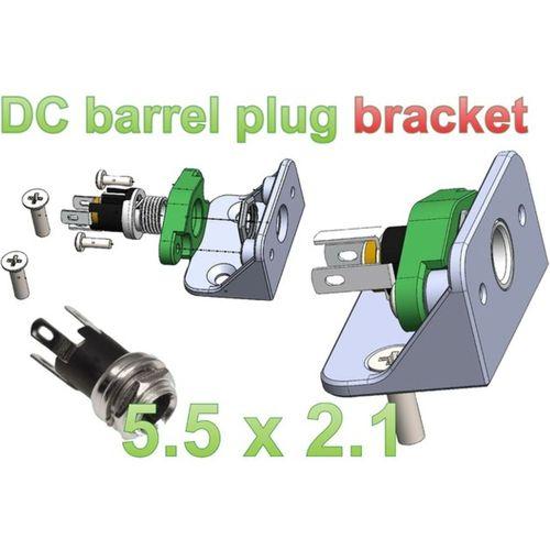 DC Barrel Jack Braket 5.5 x 2.1 16 3D Baskı