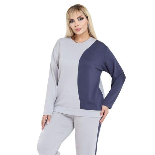 Melsay Butik Grimelanj Lacivert Renk Bloklu Modal Kadın Eşofman Takımı