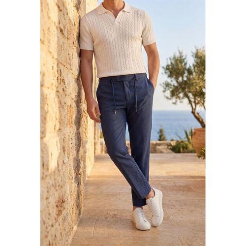 Brent Havuç Kesim Hürrem Kumaş Boyfriend Kalıp Jogger Erkek Pantolon - Lacivert