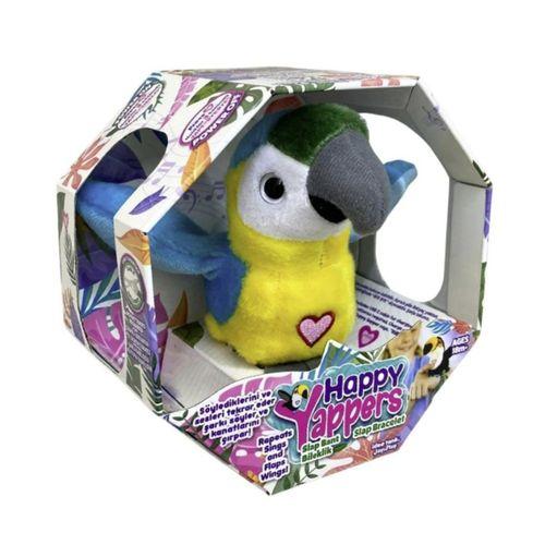 Peluş Ses Tekrarlı Hayvan Bileklik Aksesuar - Sarı Papağan