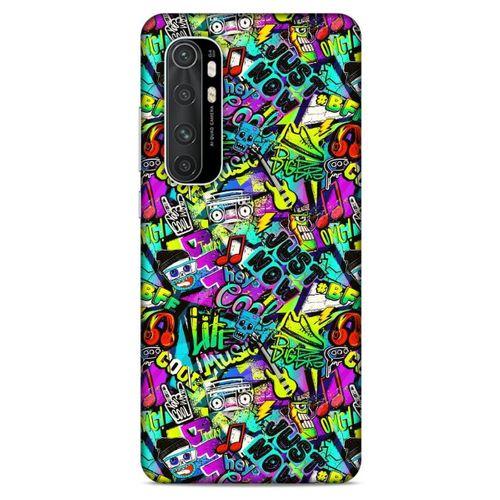 Graffitix (9) Desenli Silikon Kapak Xiaomi Mi Note 10 Lite Kılıf
