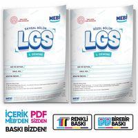2026 LGS 8 Sınıf MEB ONLİNE Türkiye Geneli 3 Deneme (Sayısal–Sözel) Büyük Boy Renkli BASKI ÜCRETİ