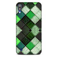 Samsung Galaxy M10 Kılıf Patchwork (17) Tasarım Kılıf Fıstık Yeşili