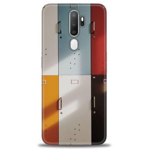 Oppo A5 2020 Kılıf HD Baskılı Kılıf - Renkli Kapılar + Tam Ekran Koruyucu
