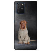 Samsung Galaxy S10 Lite Kılıf Köpek Kıyafetleri (29) Arka Koruma Kılıfı Fransız Mastifi Kazak