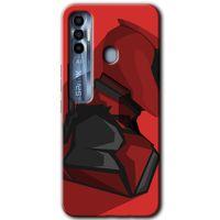 Tecno Spark 7 Pro Kılıf HD Desen Baskılı Arka Kapak+Temperli Cam - DeadPool