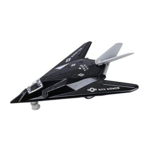 Çek Bırak Mini Metal Uçak - Siyah