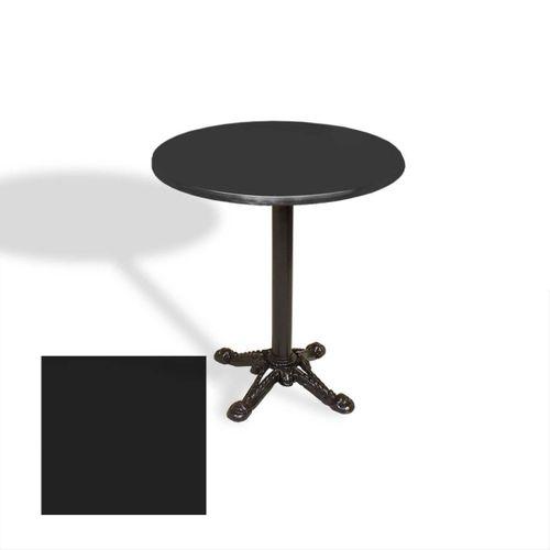 Dockers Çipa Döküm Ayak Yuvarlak Masa Çap 70cm - (Werzalit, Wermodin ve Allzalit Tabla) - Siyah