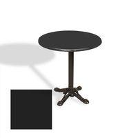 Dockers Çipa Döküm Ayak Yuvarlak Masa Çap 70cm - (Werzalit, Wermodin ve Allzalit Tabla) - Siyah