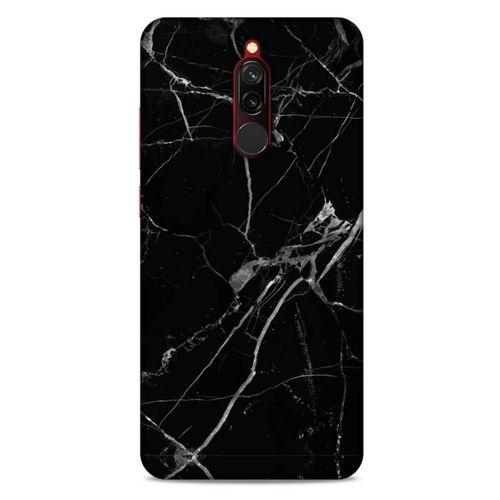 Mermer Desenli (17) Tema Tasarım Kılıf Siyah Xiaomi Redmi 8 Kılıf