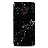 Mermer Desenli (17) Tema Tasarım Kılıf Siyah Xiaomi Redmi 8 Kılıf