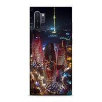 Samsung Galaxy Note 10 Plus Uyumlu Kılıf Azarbaijan (33) Hybrid Kılıf Kuleler Gece