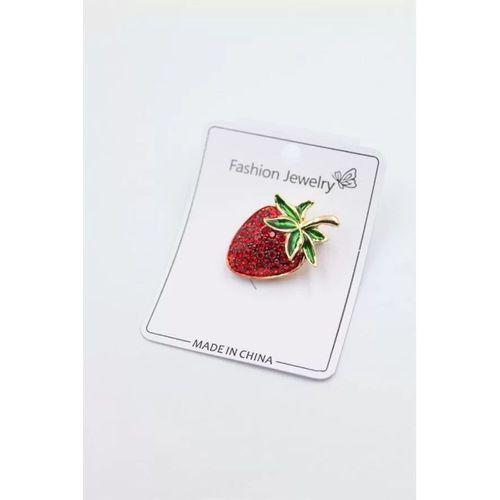Çilek Broş - Kırmızı