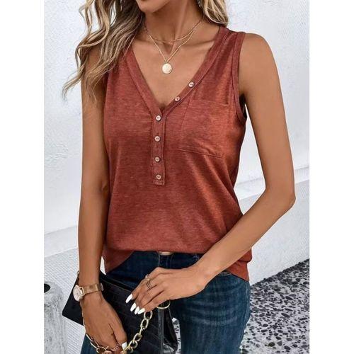 Kadın Askılı önden Düğmeli Viskon Bluz