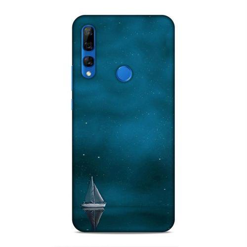 Huawei Y9 Prime 2019 Kılıf Mavi Gemi Arka Kapak Silikon Koruma Full Koruyucu