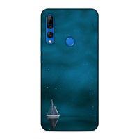 Huawei Y9 Prime 2019 Kılıf Mavi Gemi Arka Kapak Silikon Koruma Full Koruyucu
