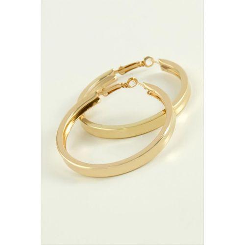 Kare Düz Halka Küpe 6 cm