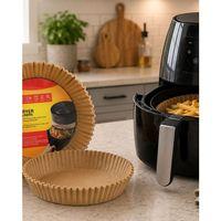 100 Lü Airfryer Kağıdı Yağ Geçirmez Yapışmaz Pişirme Kağıdı