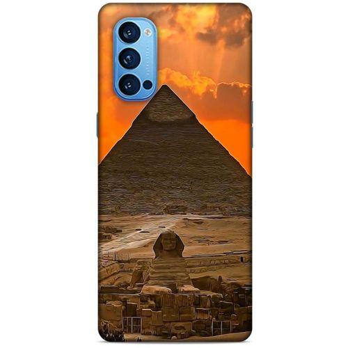 Oppo Reno 4 Pro Kılıf Dünya Mimarisi (25) Antişok Kapak Giza Piramitler Mısır