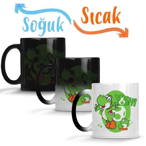 Mario Ve Yoshi Sihirli Kupa Bardak Porselen