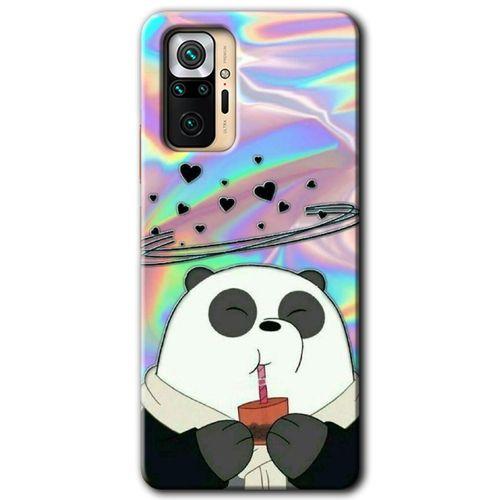 Redmi Note 10 Pro Kılıf HD Desen Baskılı Arka Kapak - Milkshake Panda