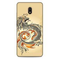 Xiaomi Redmi 8A Kılıf Dragons (27) Tasarımlı Kılıf Siyah Ejderha Dövmesi