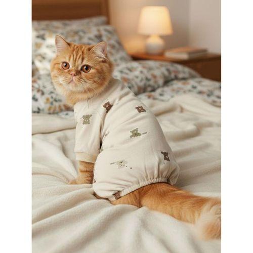 Teddy Bear Pamuklu Kedi Tulum Pijama