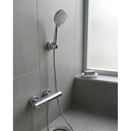 Krem Duş Başlığı Seti 4 Kademeli El Duşu Spiral Hortumlu Banyo Seti