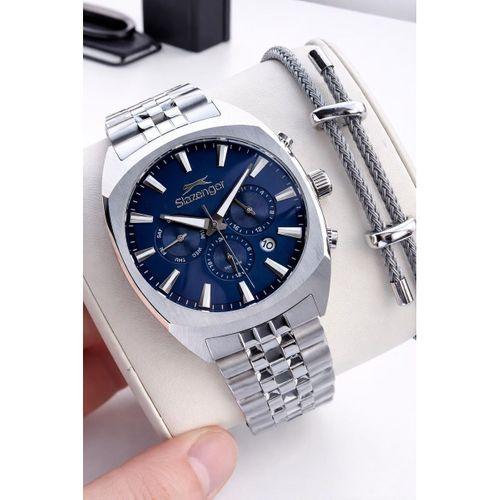 Slazenger İtalyan Tasarım Bileklik Hediyeli 2 Yıl Garantili 10 Atm Çelik Erkek Kol Saat ESL.2574.390