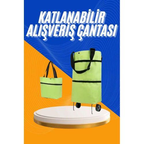 Alışveriş Çantası Katlanabilir Pazar Arabası Tekerlekli Pazar Arabası Katlanabilir