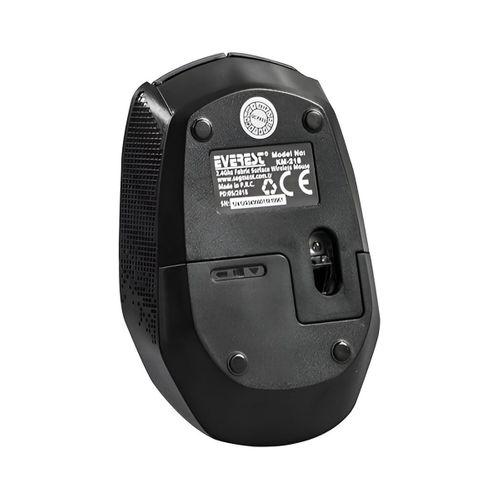 EVEREST KM-218 2.4 GHZ USB KUMAŞ YÜZEY KABLOSUZ MOUSE  (GRİ-MAVİ-KIRMIZI)