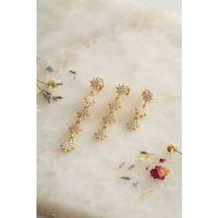 3 lü Set Küpe Gold Renk Kutup Yıldızı Detaylı