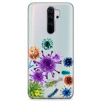 Xiaomi Redmi Note 8 Pro Kılıf Enjektör Ve Virusler Arka Kapak Koruma Desenli Full Koruyucu