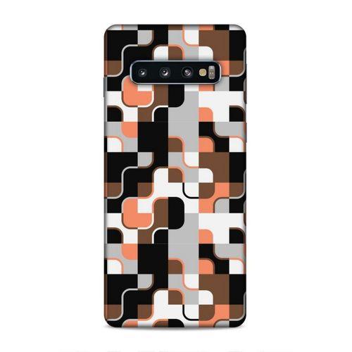 Samsung Galaxy S10 Uyumlu Kılıf Insomnia (47) Crystal Flex Kılıf Siyah Portakal