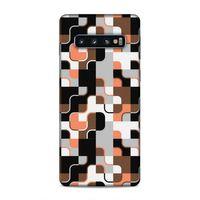 Samsung Galaxy S10 Uyumlu Kılıf Insomnia (47) Crystal Flex Kılıf Siyah Portakal