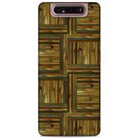 Lopard Samsung Galaxy A80 Uyumlu Kılıf Wood'X (47) Crystal Flex Kılıf Baskılı