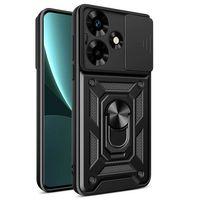 İnfinix Hot 30 Kılıf Magnetik Standlı Kamera Korumalı Zore Sürgülü Vega Kapak