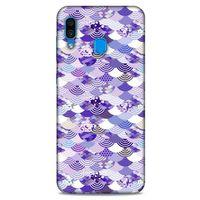 Samsung Galaxy A30 Kılıf Pastel Renkler (15) Antişok Kılıf Mor Beyaz