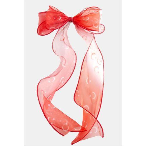 23 Nisan 19 Mayıs Türk Bayraklı Tüllü Fiyong Otamatik Toka