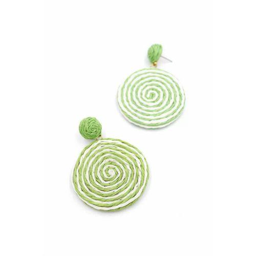 Kumaş Sarmal Küpe - Yeşil