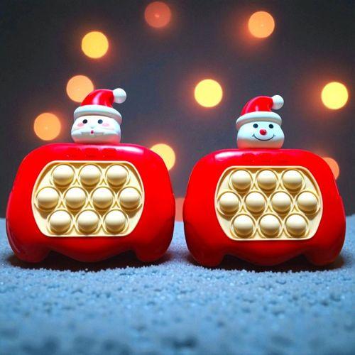 YÜKSEK KALİTE 2Lİ SET KARDAN ADAM POPİT NOEL BABA POPİT OYUNU SESLİ IŞIKLI POPİT YILBAŞI HEDİYELERİ